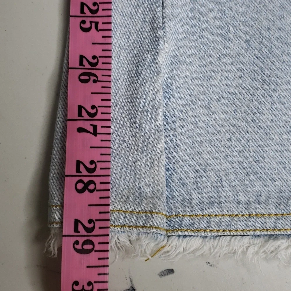 Impacto 100% Cotton Boot Cut Floral Embroidered Jeans Size 42 Hippie Y2K Frayed